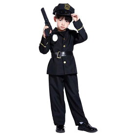 警察官 コスプレ 子供 ハロウィン 4点セット 制服 帽子 ベスト 男の子 警察 ポリス 変身 女の子 警官 警備員 キッズ コスチューム 仮装 パーディー用 クリスマス 演出服 舞台服