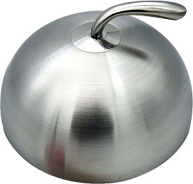 1個 24cm ステンレス製ステーキカバー 鉄板焼きドームのディッシュ蓋 家庭用丸型防油金属製フードカバー キッチンのクッ