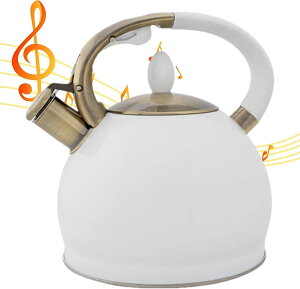 ストーブ用ティーポット やかん水ボイラー ストーブ | ティー&コーヒー用湯沸かし器、口笛を吹くティーポット、人間工学に基づいた折りたたみ式ハンドル付き