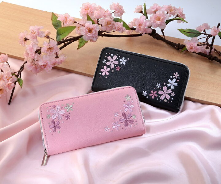 楽天市場】桜刺繍ラウンド財布 こちらの商品は日本郵便クリックポスト 