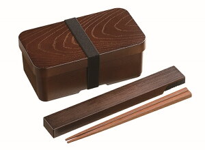 曲げわっぱ風お弁当箱 箸と箸ケースのセット 長角型(日本製){送料無料}