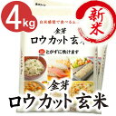 【新米】白米感覚で食べる玄米金芽ロウカット玄米4kg【2kg×2袋・送料込】【30年産】※無洗米・免疫ビタミンと言われるLPS(リポポリサッカライド)が豊富【ギ...