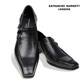 キャサリンハムネットロンドン 靴 本革 レザー ビジネスシューズ ベルトストラップ スリッポン メンズ 紳士 革靴 KATHARINE HAMNETT LONDON 3938