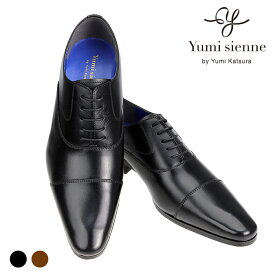ユミジェンヌ 靴 ビジネスシューズ 日本製 本革 ストレートチップ メンズ 3E EEE ブラック ブラウン Yumi sienne 8325