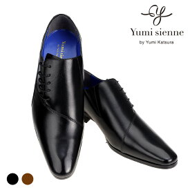 ユミジェンヌ 靴 ビジネスシューズ 日本製 本革 サイドレース メンズ 3E EEE ブラック ブラウン Yumi sienne 8326