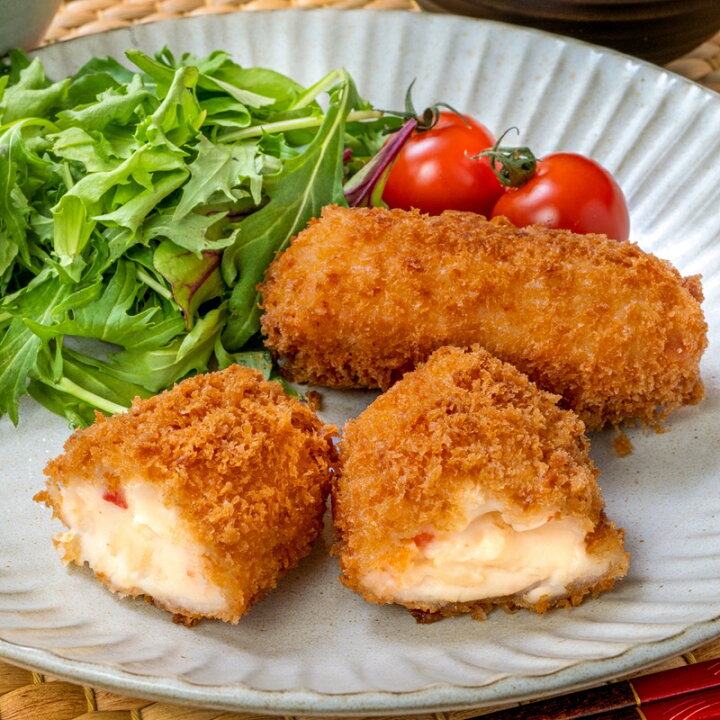 楽天市場 送料無料 グラタンコロッケ カニ入り 80g 6個 合計480g 1パック 衣付きで揚げるだけ ちょっと贅沢な紅ずわいがに入りのこだわりグラコロ コロッケ グラタン マカロニ 業務用 冷凍食品 おかず お弁当 フライ 築地市場 豊洲市場 豊洲まぐろ問屋