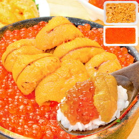 豊洲市場のウニイクラ丼セット 2杯分 無添加生ウニ100g＆いくら醤油漬け100g 海鮮丼で約2杯分 うに ウニ いくら イクラ うにいくら丼 海鮮丼 手巻き寿司 寿司ネタ 刺身 福袋 豊洲市場 おせち ギフト 【FSJ】