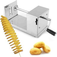 トルネードポテトカッター スパイラル切り器 手動ポテトスライサー ステンレス製ツイストポテトスライサ…