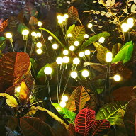 2個セット ソーラーパワーホタルライト【アップグレード版】高耐久性 10led 蛍の光効果 IP65防水 屋外 埋…
