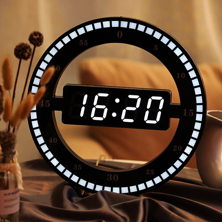 楽天市場 送料無料 Ledセグデジタルウォールクロック 30cm Led時計 ライト付き おしゃれ 可愛い 秒針ドット Led 北欧風 壁掛け時計 かべかけ時計 ヴィンテージ風 視認性 見やすい くっきり見える かっこいい ゲーミング時計 かわいい 男性向け プレゼント ゲーミング