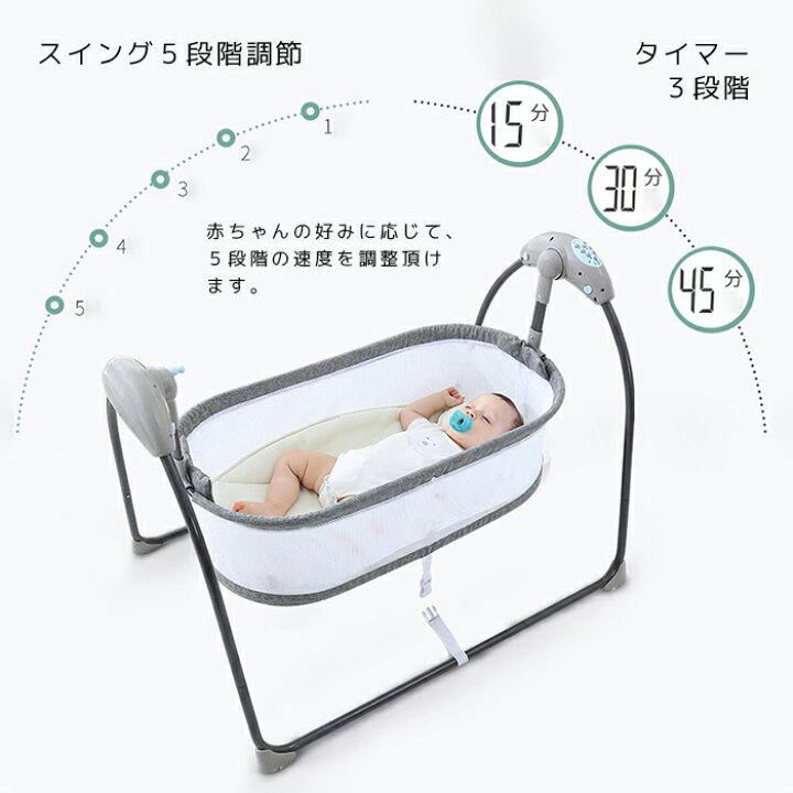 楽天市場 送料無料 電動ゆりかごバウンサー 新型 電動ベビーバウンサー 自動ゆりかご おもちゃ 自動 赤ちゃん クッション 電動スイング 電動バウンサー ベビーソファ メッシュ 蚊帳 カヤ かや ベビーベッド 安全 ブルートゥース 音楽再生 プレゼント 安眠ベッド