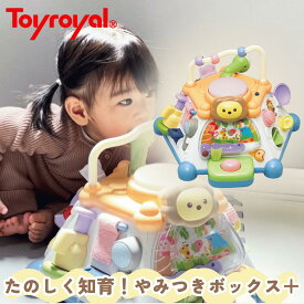 【公式】トイローヤル たのしく知育！やみつきボックス+ (知育玩具/ 指先遊び/ 発育) パステルカラーが可愛い (音が鳴る/ ぴかぴか 光る) 0歳 1歳 2歳 赤ちゃん向けおもちゃ 出産祝い ギフト クリスマスプレゼント 誕生日プレゼント 男の子 女の子 飽きない 長く使える