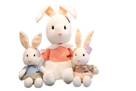 【送料無料】うさぎ ぬいぐるみ　3色選択可能兔　可愛い洋服着てるうさちゃんが癒してくれる　40センチ　インテリア雑貨