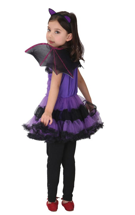 子供 コスプレ ハロウィン コスチューム 悪魔 女の子 キッズ 長袖 黒 ワンピース 巫女魔法師 可愛い 仮装 衣装 半袖 Amosjoption