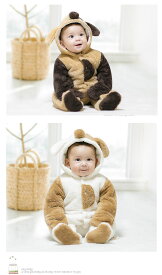 送料無料 年賀状 干支 戌 着ぐるみ 犬 新生児 ベビー ネコ キッズ 新生児 赤ちゃん イヌ ドッグ カバーオール ベビー服 ロンパース 子供 厚手 冬服 防寒 あったか 寝袋 いぬ 着ぐるみ クリスマス 出産祝い