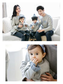 親子お揃い トップス　親子カップル ペアルック スウェット 長袖 レディース　家族おそろい服 女の子　男の子　ママ パパ キッズ服　ペアルック 子供服 秋冬 クルーネック 子ども服 姉妹　お揃い 80/90/100/110/120/130cm 春秋冬 単品価格 送料無料