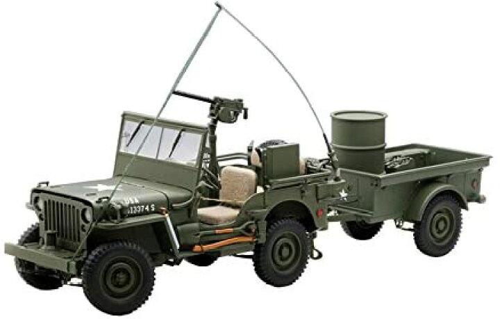オートアート Willys Jeep 1/18 ジープミニカートレーラー付き（楽天 