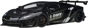 AUTOart 1/18 リバティーウォーク LB-WORKS ランボルギーニ アヴェンタドール リミテッドエディション ブラック LBWK/カーボンブラック・ボンネット オートアート