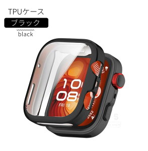HUAWEI WATCH FIT 4 Pro�p�t�B���� �K���X�ی�t�B���� HUAWEI WATCH FIT 4�p�P�[�X �\�t�gTPU�J�o�[ �K���X�t�B������̌^�ی�P�[�X �S�ʕی� �ϏՌ� �����ߗ� �w��h�~ �t�@�[�E�F�C �E�H�b�` �t�B�b