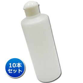 【日本製】詰め替え容器ワンタッチキャップ300ml（半透明）【10本セット】│業務用ローションやうがい薬 液体石鹸 調味料 化粧品の小分けボトル 丈夫 おしゃれ 大きめ