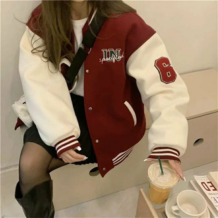 楽天市場】3色 ジャケット スタジャン アメリカン レトロ ガーリー 