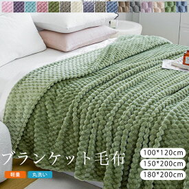 毛布 ブランケット ひざ掛け 膝掛け お昼寝 防寒 あったか 秋 冬 ボア生地 軽量 丸洗い ふわふわ ぽこぽこ ギフト 100*120cm 150*200cm 180*200cm カラバリ豊富 送料無料