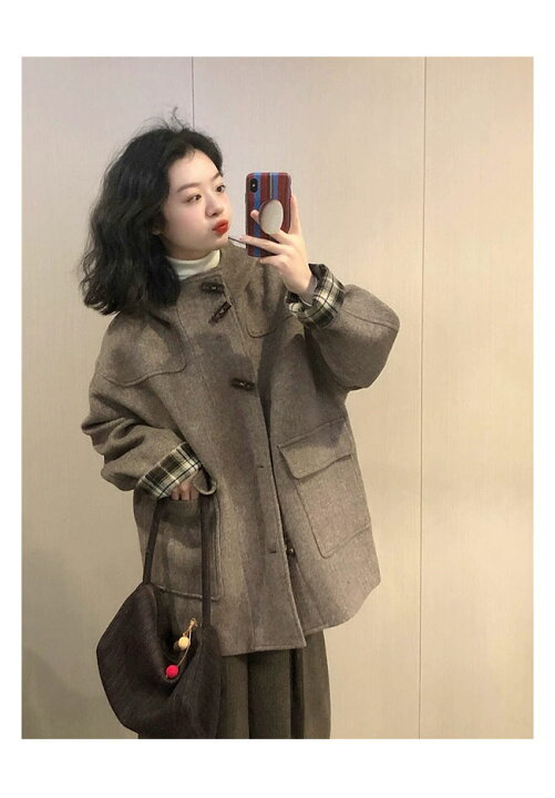 楽天市場】ダッフルジャケット レディース ショートコート アウター 