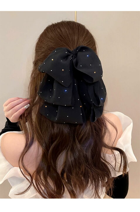 楽天市場】ヘアクリップ レディース ヘアアクセサリー シフォン ライン 