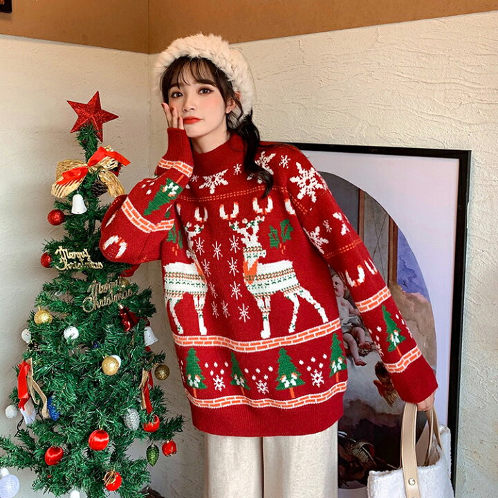 楽天市場】クリスマス セーター レディース 雪だるま柄 クリスマス  