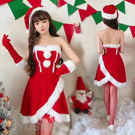 クリスマス サンタコス サンタクロース コスチューム サンタ衣装 サンタ服 コスプレ レッド グリーン カーキ ブラウン 女性 大人 可愛い クリスマス衣装 仮装 サンタガール イベント 演出 パーティー ワンピース サンタドレス cosplay Christmas プレゼント ギフト X'mas