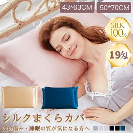 シルク100% 枕カバー 高級感 まくらカバー 1枚 厚手 19匁 寝癖 枝毛 美髪 艶髪 ファスナー 抜け毛 薄毛 サラサラ 髪質改善 保湿 美容 美肌 額縁なし 洗える 絹枕カバー 冷感 安眠効果 まくらカバー プレゼント 敏感肌 無地 抗菌 ギフト 母の日 天然シルク 敬老の日