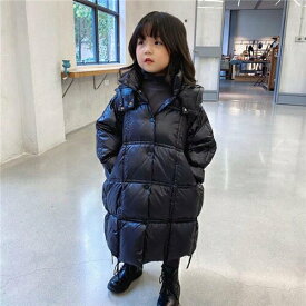 子供 ダウンコート キッズ アウター ジュニア ダウンジャケット ダウン キッズ 子供服 上着 110 女の子 アウター ダウンコート キッズ ダウン 女の子 秋冬 通園 子供服 コート 暖かい 秋冬 送料無料 アウトドア 冬用 あったか 保育所 かわいい 防寒 防風 ブラック ミモレ丈