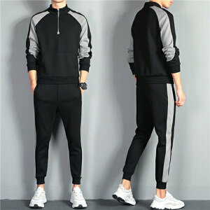 上下セット メンズ ジャージ セットアップ 男性用 おしゃれ スウェットシャツ スウェットパンツ 長袖 春 秋 大きいサイズ ルームウェア 部屋着 ゆったり ジョギング 運動着 ダンス アウトド