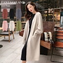 送料無料ロングカーディガン レディース きれいめ 厚手 カーディガン ロング 春秋冬 アウター 黒 オフィス ニット トッパーカーディガン ロングカーデ トップス Fサイズ