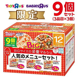 「1/25限定先着 トップバナーにて最大1000円クーポン配布中」和光堂 BIG栄養マルシェ 人気のメニューセット 9個セット 【キッズフード ベビーフード】 【12ヶ月〜】 ベビーザらス限定(お一人様10点限り)