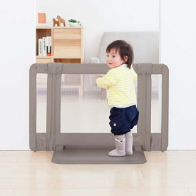 日本育児 おくだけとおせんぼ (グレージュS) 簡単設置 折りたたみ収納可能 メッシュ素材 取り付け幅：約77〜95cm 6ヶ月〜24ヵ月頃対応