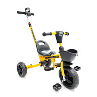 ハマー トライサイクル3 子供三輪車 FD-TZ イエロー ハンドル付き 手押し棒 かじとり 折りたたみ コンパ…