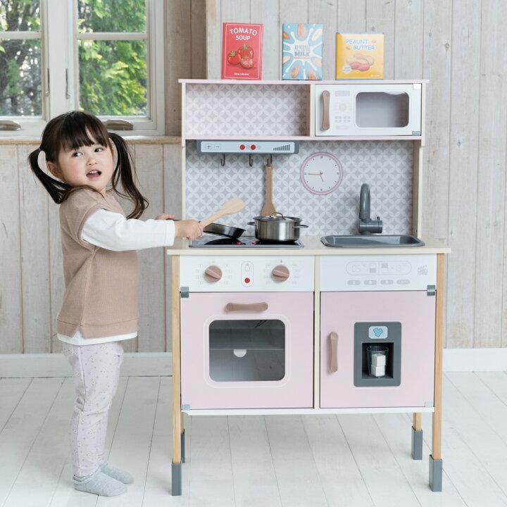 楽天市場】木製おしゃれな北欧風キッチン トイザらス限定 おままごと 3 
