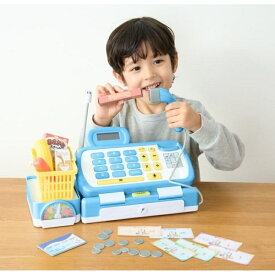 スキャンできるよ！お買い物ショッピングレジスター ブルー トイザらス限定 おままごと クリスマスプレゼント 3歳 4歳 5歳