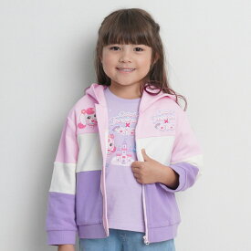 【ティニピン×しなこ】パーカー 長袖フード付き 裏毛 ピンク×110cm