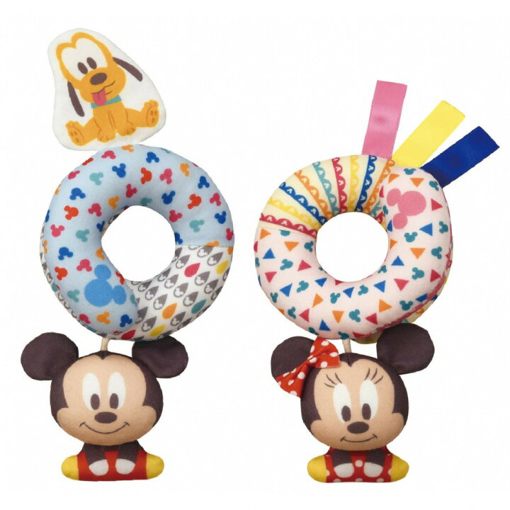 楽天市場 ディズニーベビー カラダ知育 手足のぐるぐるラトル ミッキー フレンズ トイザらス ベビーザらス