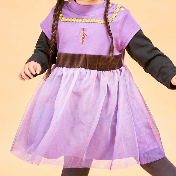 楽天市場 ベビーザらス限定 ディズニー アナと雪の女王 アナ なりきりドレス ワンピース パープル 100cm トイザらス ベビーザらス