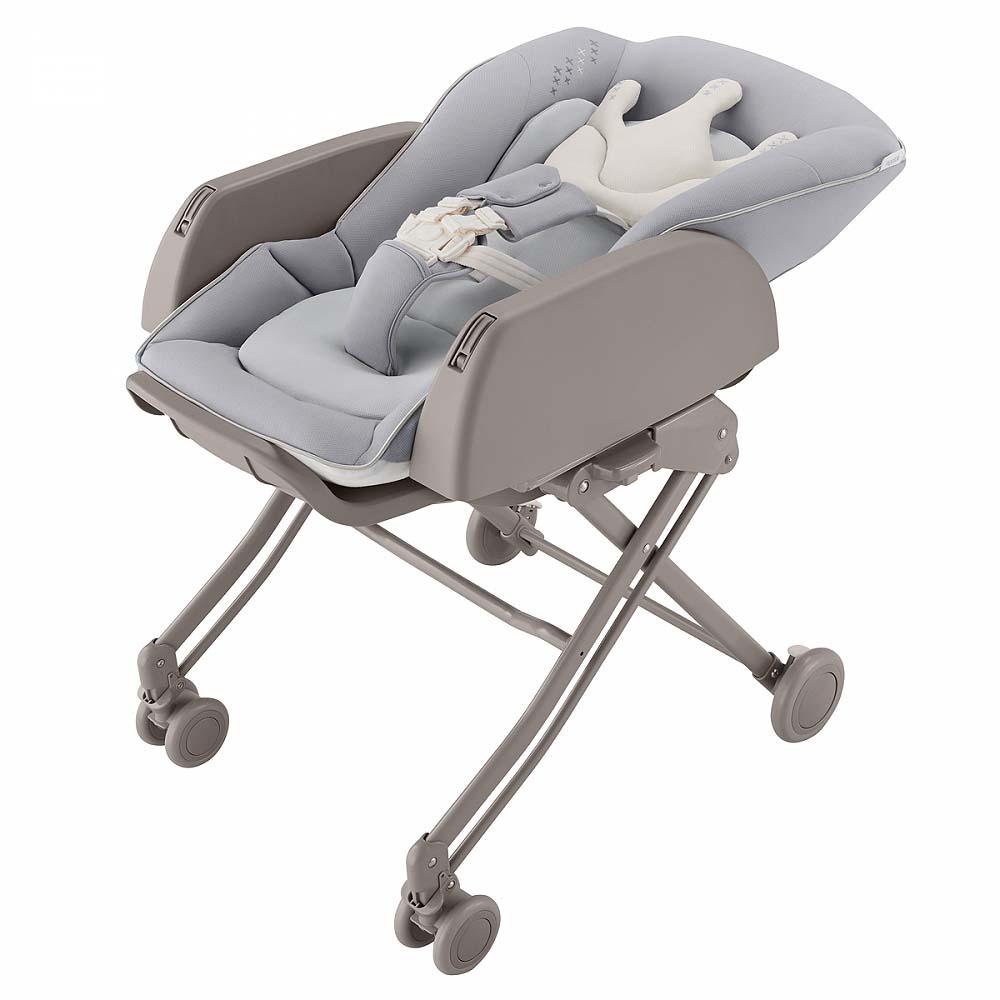 Aprica(アップリカ)ユラリズムスマートABBeLIMITEDクラウングレー【ハイローチェアハイローラックスウィングラックロングユース手動スウィング限定オリジナルモデルシート丸洗い可能新生児ピロー付き新生児~4才頃まで】