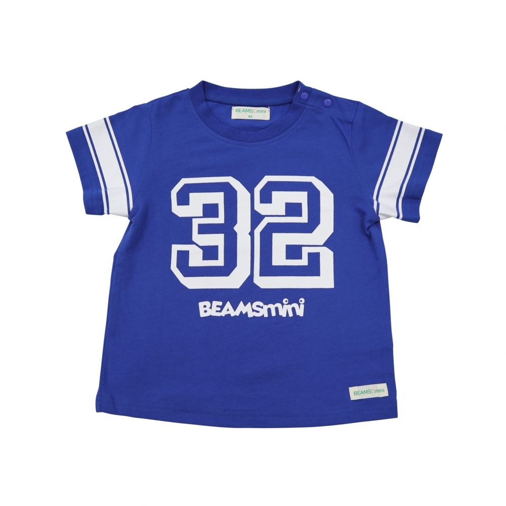 BEAMS mini 半袖Tシャツ ロゴ ビームスミニ(ブルー×80cm)