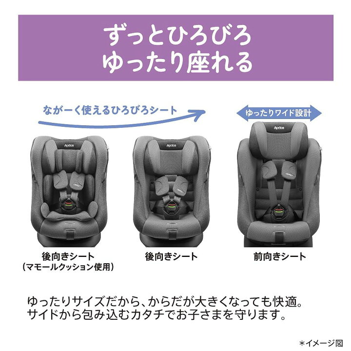 楽天市場】Aprica(アップリカ) ISOFIX クルリラ プライト ナイトグレー