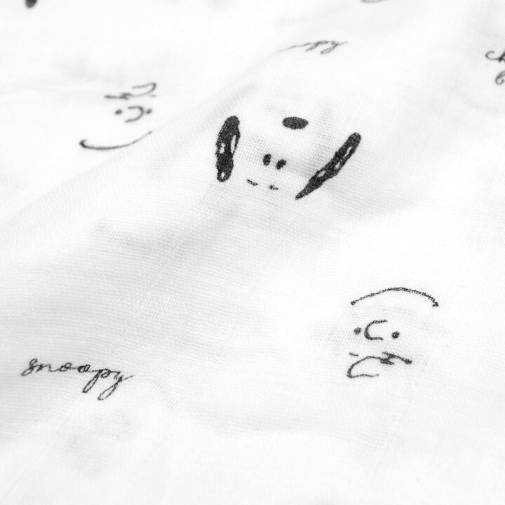 楽天市場 ベビーザらス限定 Snoopy スヌーピー ガーゼスワドル チャーリーブラウン 総柄 モノトーン トイザらス ベビーザらス