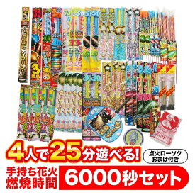 4人で25分遊べる 手持ち花火 燃焼時間6000秒セット（200本入）【オンライン限定】人気 手持ち花火セット 花火詰め合わせ