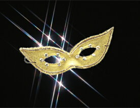 【仮面】【メール便可】ドミノマスク パーティドミノ・ファンタジー 金（ゴールド） イタリア製