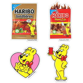 【ハリボー】【メール便可】クラックス HARIBO デコペタステッカー 日本製 【ゴールドベア ハッピーコーラ ハート ベア】