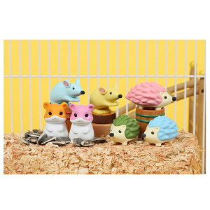 【消しゴム】【訳アリ品】イワコー おもしろ消しゴム ハムスターとはりねずみ 58個セット 日本製 訳あり品